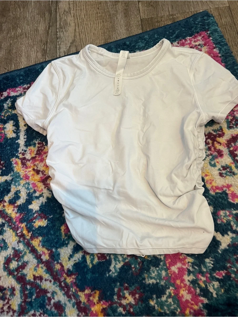 Lululemon ruched side tee size 2